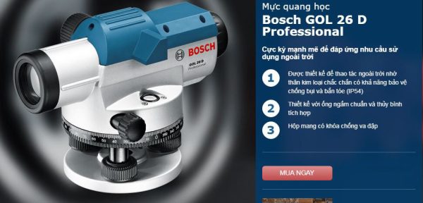 Máy thuỷ bình Bosch GOL 26D